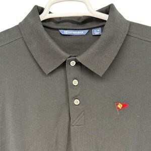 Cutter & Buck Mens XL Black Long Sleeve Polo Shirt Cotton Annapolis Yacht Club